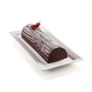 KIT SILICONE MOULD BUCHE + SILICONE BAKI SHEET WOOD TEXTURE IN PACK