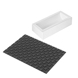 KIT SILICONE MOULD BUCHE + SILICONE BAKIN SHEET VIENNA TEXTURE IN PACK
