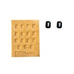 130501 - SUGARFLEX GOLD 130501 DIAMANTI 14 RETTANGOLO SFACCETTATO 14 X 10 H 2 MM