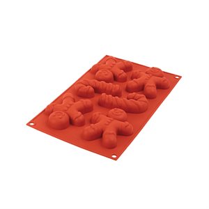 TERRACOTTA NAKED SILICONFLEX MOULD NR. GINGERBREAD MAN MM 94,5 X 78 H 21 MM + NR