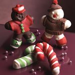 TERRACOTTA NAKED SILICONFLEX MOULD NR. GINGERBREAD MAN MM 94,5 X 78 H 21 MM + NR