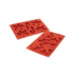 TERRACOTTA NAKED SILICONFLEX MOULD NR. GINGERBREAD MAN MM 94,5 X 78 H 21 MM + NR