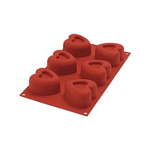 TERRACOTTA SILICONE NAKED ITEM NR. 6 SAVARIN HEART MM 69,5 X 72 MM H 39,5 MM