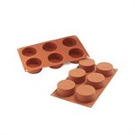 TERRACOTTA SILICONFLEX NAKED ITEM NR. 6 CYLINDERS ¯ 70 MM H 35 MM