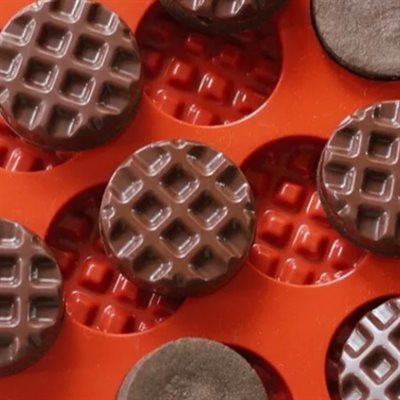 TERRACOTTA SILICONE NAKED ITEM NR. 18WAFFEL SHAPES ¯ 40 MM