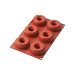 TERRACOTTA SILICONE MOULD N.6 DONUTS ¯75 / 25 H 28 MM BULK