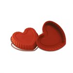 SFT210+A - HEART SILICONE MOULD + SAFE RING 220 X 218 H 40 MM