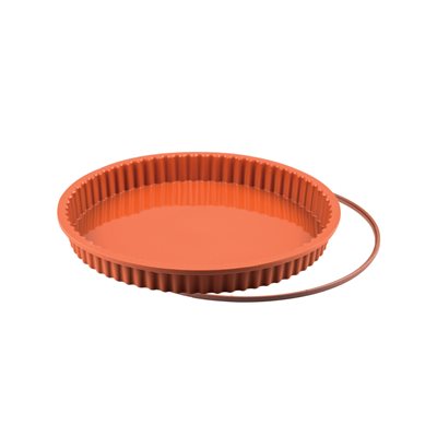 SFT424+A - FLAN PAN SILICONE MOULD + SAFE RING ¯240 H 30 MM