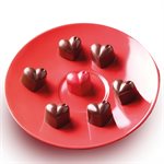 BROWN MONAMOUR MOULD ITEM #15 HEARTS 30 x 22 x 25 MM FOR CHOC & ICE