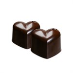 BROWN MONAMOUR MOULD ITEM #15 HEARTS 30 x 22 x 25 MM FOR CHOC & ICE
