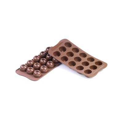 BROWN IMPERIAL MOULD ITEM NR. 15 HALF-SPHERES ¯ 28 MM H 20 MM FOR CHOCOLATE AND