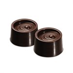 BROWN VERTIGO MOULD ITEM NR. 15 ROUND ¯ 28 MM H 20 MM FOR CHOCOLATE AND ICE IN G