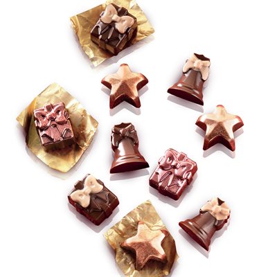BROWN CHRISTMAS MOULD ITEM NR. 12 SHAPE MM 34X34 MM H 18,5 MM FOR CHOCOLATE AND