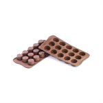 BROWN PRALINE MOULD ITEM NR. 15 PRALINE MM ¯ 30 MM H 18,5 MM FOR CHOCOLATE AND I