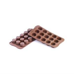 BROWN PRALINE MOULD ITEM NR. 15 PRALINE MM ¯ 30 MM H 18,5 MM FOR CHOCOLATE AND I