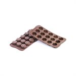 BROWN FLEURY MOULD ITEM NR. 15 FLEURY MM 30X30 MM H 15,5 MM FOR CHOCOLATE AND IC