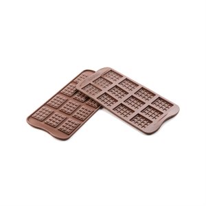 BROWN TABLETTE MOULD ITEM NR. 12 TABLETTE MM 38X28 MM H 4,5 MM FOR CHOCOLATE AND