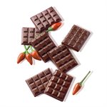 BROWN TABLETTE MOULD ITEM NR. 12 TABLETTE MM 38X28 MM H 4,5 MM FOR CHOCOLATE AND
