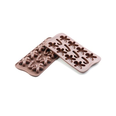 BROWN MR GINGER MOULD ITEM NR. 12 SHAPE MM 43 X 35 MM H 12 MM FOR CHOCOLATE AND