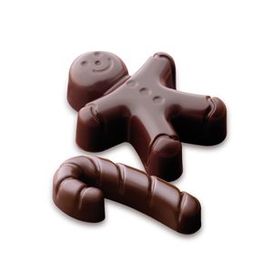 BROWN MR GINGER MOULD ITEM NR. 12 SHAPE MM 43 X 35 MM H 12 MM FOR CHOCOLATE AND