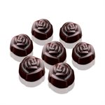 BROWN ROSE MOULD ITEM NR. 15 SHAPE ¯28 MM H 18 MM FOR CHOCOLATE AND ICE IN GIFT