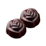 BROWN ROSE MOULD ITEM NR. 15 SHAPE ¯28 MM H 18 MM FOR CHOCOLATE AND ICE IN GIFT