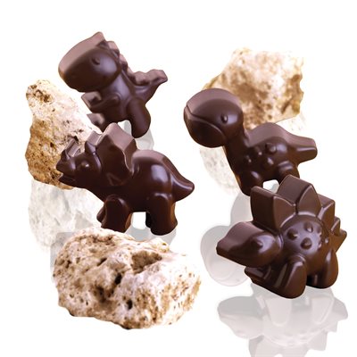 BROWN DINO MOULD ITEM NR. 12 SHAPE MM 40 X 33 MM H 16 MM FOR CHOCOLATE AND ICE I