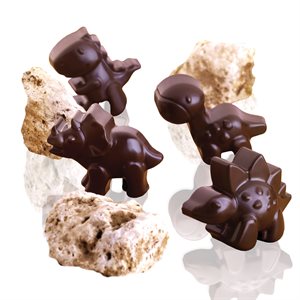 BROWN DINO MOULD ITEM NR. 12 SHAPE MM 40 X 33 MM H 16 MM FOR CHOCOLATE AND ICE I