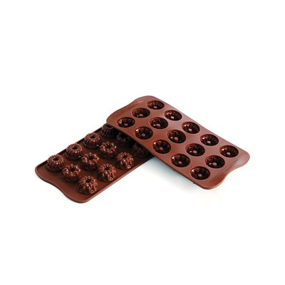 BROWN FANTASY MOULD ITEM NR. 15 SHAPES FOR CHOCOLATE AND ICE IN GIFT BOX