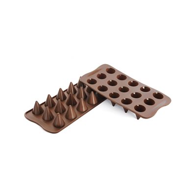 BROWN CONES MOULD ITEM NR. 15 SHAPES FOR CHOCOLATE AND ICE IN GIFT BOX
