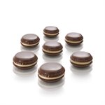 BROWN SILICONE MOULD N.15 MACARONS ¯30 MM FOR CHOCOLATE AND ICE IN GIFT BOX
