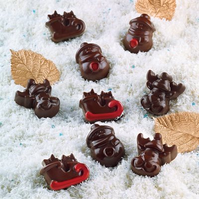 BROWN SILICONE MOULD N.8 ITEMS WINTER IN GIFT BOX