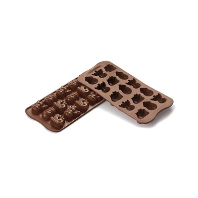 BROWN SILICONE MOULD N.8 ITEMS WINTER IN GIFT BOX