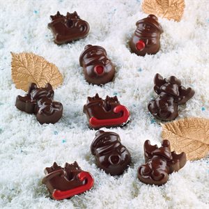 BROWN SILICONE MOULD N.8 ITEMS WINTER IN GIFT BOX