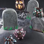 BROWN SILICONE MOULD N.15 CHOCO OWLS IN GIFT BOX