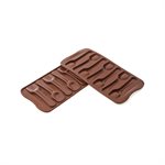BROWN SILICONE MOULD N.7 CHOCO SPOONS IN PACK
