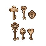 SILICONE MOULD CHOCO KEYS BROWN 215 X 107H X 14 MM