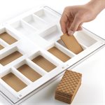 SET 2 PCS WHITE SILICONE MOULD CLASSIC 87X48 H 24 MM + TRAY
