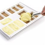 SET 2 PCS WHITE SILICONE MOULD CLASSIC 87X48 H 24 MM + TRAY