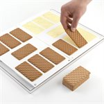 SET 2 PCS WHITE SILICONE MOULD CLASSIC 87X48 H 24 MM + TRAY