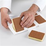 SET 2 PCS WHITE SILICONE MOULD DOUBLE 68X99 MM H 20 MM + TRAY