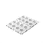 SET 2 PCS WHITE SILICONE MOULD MINIDISCOTTO ¯63 MM H 22 MM + TRAY