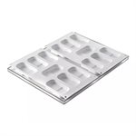 SET 2 PCS WHITE SILICONE MOULD MINICROCK 89,5X45 MM H20 MM + TRAY