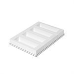 SET 4 WHITE SILICON MOULD INSERTO GIANDUIA 225X60 H70 MMIN 30X40 TRAY