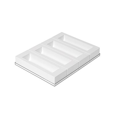 SET 4 WHITE SILICONE MOULD INSERTO BUCHE 220X60 IN 30X40 TRAY