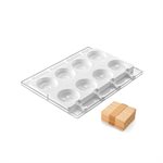 SET 2 PCS WHITE SILICONE MOULD MR FUNNY SMILE ¯83 MM H22,5 MM + TRAY + 50 STICKS