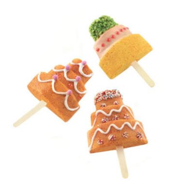 SET 2 PCS WHITE SILICONE MOULD WEDDING STICK 85X83 H 25 + TRAY+50 STICKS