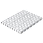 SET 3 WHITE CONO SILICONE MOULD ¯30 H 35 MM + TRAY