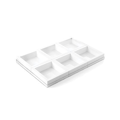 SET N. 6 WHITE TOR160X160 h50 IN THINPOLYBAG