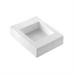 WHITE TORTAFLEX SILICON SQUARE MOULD 100X100 MM H 40 MM IN THIN NYLON